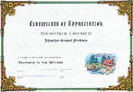 Borders Certificate